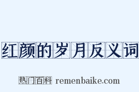 红颜的岁月反义词是什么意思的图片